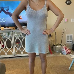 Metallic top shop dress